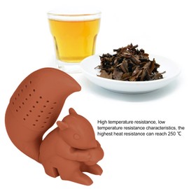 Moofey Silicone Tea Infuser, Squirrel Shape Reusable Tea Diffuser Filter for Tea Lovers, Clever Kitchen Gadget