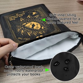 Book Sleeve for Book Lovers Book Protector Bookish Gifts Book Cover with Zipper for Paperback Washable Bookcover for Women Girl Teacher Gifts-I Still Read Fairytales They're Just Spicier Now