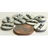 Unbranded 8 Small Brushed Silver Tone Metal 2-Hole Sew-through Buttons