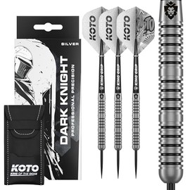 KOTO Dark Night, 22 g, Silver, 80% Tungsten, Includes 3 Barrels, 3 Flights & 3 Shafts