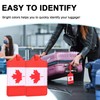 4 Pack Canadian Flag Luggage Tags, Anyos PU Leather Travel