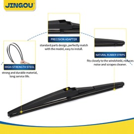 JINGOU 16 Inch Rear Wiper Blade Compatible with Lexus RX350 RX450h 2022 2021 2020 2019 2018 2017-2010 Toyota Prius 2022-2004 Sienna 2022-2011 Back Windshield Wipers(16A)
