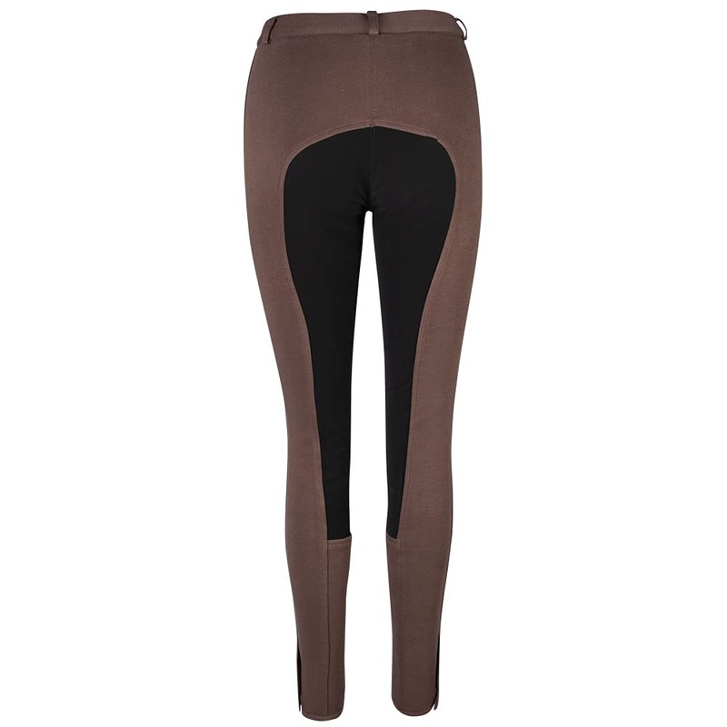 PFIFF Women's Pfiff Vollbesatzreithose, Blau-schwarz 128, Brown (Brown/Black), 128 (EU)
