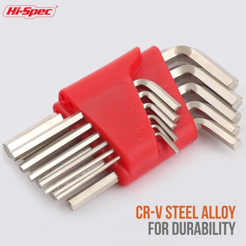 Hi-Spec 11pc Small Metric Hex Allen Key Wrench Tool Set.