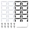 20Pcs Glass Shower Door Hinge Gasket Replacement, Grid Rubber Glass