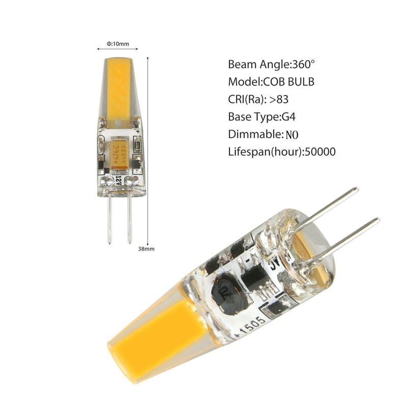 Lxcom Lighting G4 LED Bulb 12V Bi-Pin Base 1.5W LED