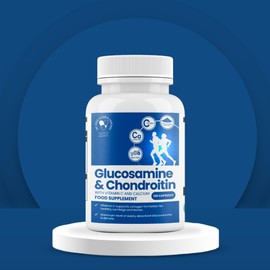 Glucosamine & Chondroitin: 120 Capsules - Supplement with High Strength Glucosamine Sulphate with Chondroitin, Vitamin C and Calcium for Joint Support, Made in UK, GMO Free