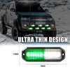 WINECO Green/White 8pcs Ultra Slim LED Emergency Strobe Police Lights,