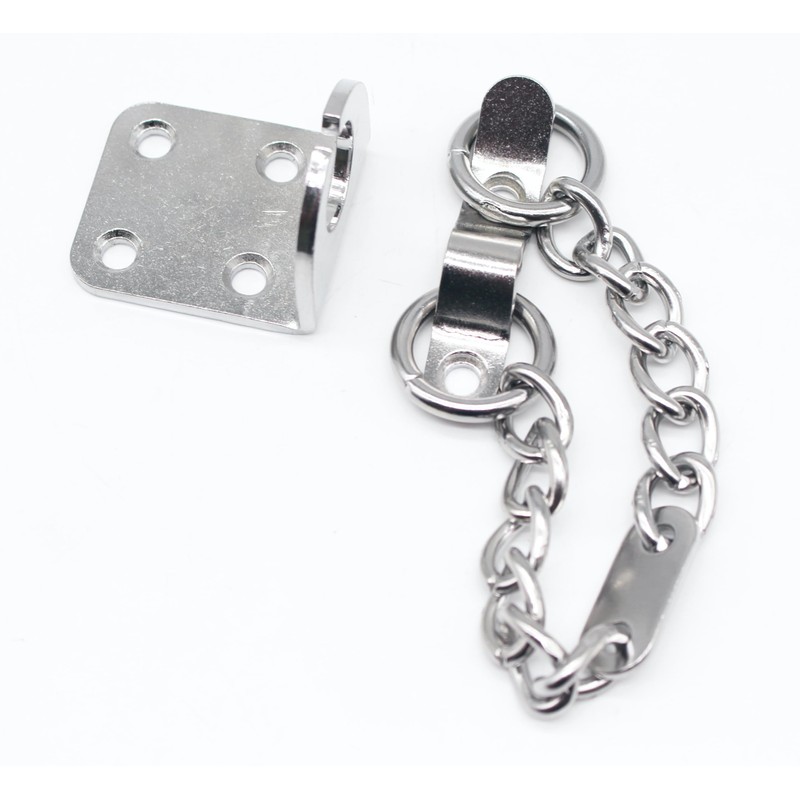 Door Chain Lock Guard for Narrow and Standard Frames Chrome