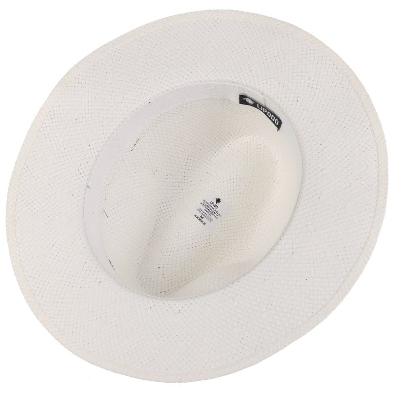 Lipodo White Night Traveller Hat Men´s Hats Straw (M (56-57
