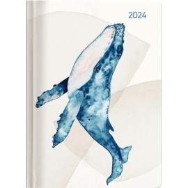 Ladytimer Grande Watercolour 2024 - Pocket Calendar A5 (15 x 21 cm) - Lighthouse - Note Book - Weekly - 128 Pages - Alpha Edition