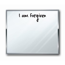 The I am Me Movement- Inspirational Stickers, Mirror Decals, Bathroom Décor , Peel & Stick Wall Decal, Mirror Decor, Vinyl Decal, Mirror Stickers(I am Forgiven), Black