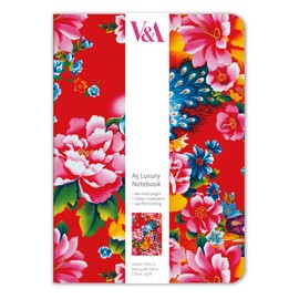 V&A Peacock Quilt Design A5 Luxury Notebook (14.8 x 21 cm)