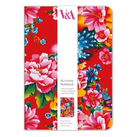 V&A Peacock Quilt Design A5 Luxury Notebook (14.8 x 21 cm)