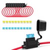 10 Pack NI-FH01 Inline Holder 14AWG Wiring Harness ATC/ATO 30AMP Blade Automotive Fuse Holder-10, 2 Years Warranty
