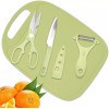 Unbranded Mini Travel Cutting Board Set 4pc. Green