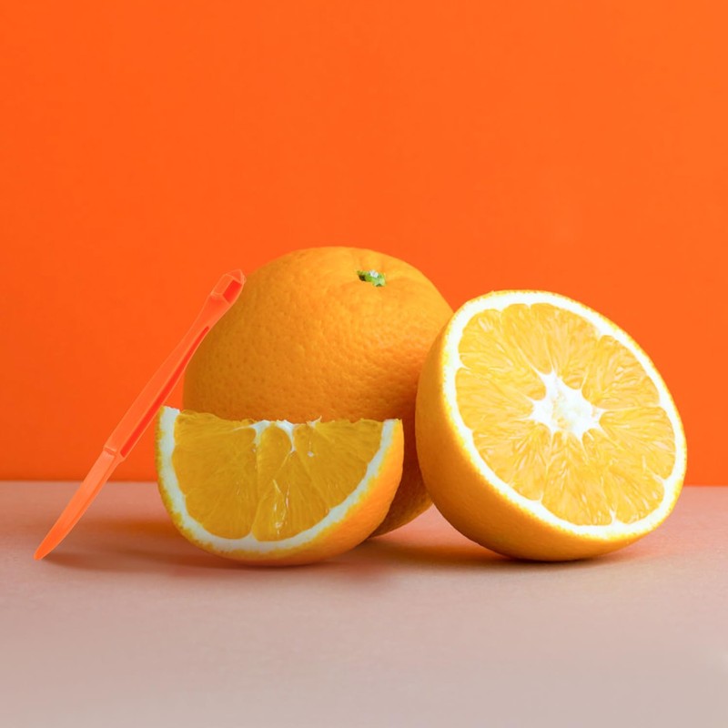 MJIYSGS 10pcs Orange Peeler Tool, Long Handle Serrated Citrus Peel