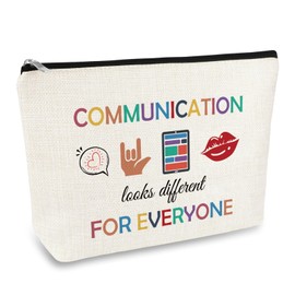 Speech Therapy Gifts SLP Makeup Bag Speech Language Pathologist Gifts Cosmetic Bag Pouch Christmas Birthday Nurses' Week Graduation Gift for SLP Coworker Speech Language Pathologist Appreciation Gift
