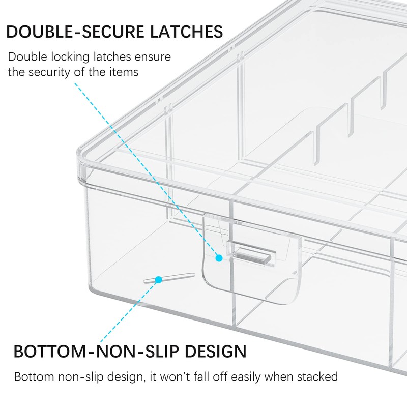 BAGTeck clear visible plastic storage box cosmetic tools storage box