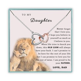 Sereney Daughter Necklace as Daughter Christmas Gift from Dad, Father Daughter Necklace to My Daughter from Dad, Dad Daughter Necklace as Daughter Birthday Gifts from Dad, Daughter Jewelry Gift