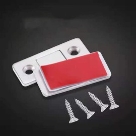 INF Door Magnets for Furniture Magnetic Catch Pack of 2 Silver