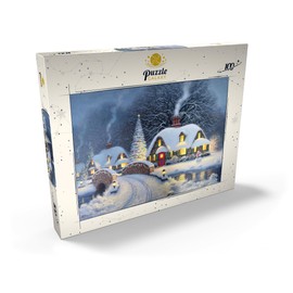 MyPuzzle Verschneites Weihnachtsdorf mit Hütten - Premium 100 Teile Puzzle - MyPuzzle Sonderkollektion von Puzzle Galaxy