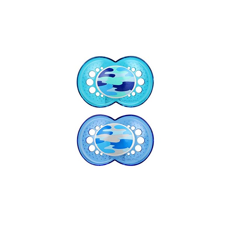 MAM Camo Orthodontic Pacifier, Boy, 16+ Months, 2-Count