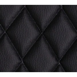 Vinyl Quilted Foam Fabric with 3/8" Foam Backing Upholstery / 52" Wide/Sold by The Yard/FABRIC EMPIRE (Black, Diamond 2" x 3")