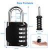 MOXYOY G0018 Combination Padlock 4 Digit Locker for Gym, Black