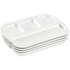 TOPZEA 4 Pack Divided Dinner Trays, Ceramic Serving Platter Dinner