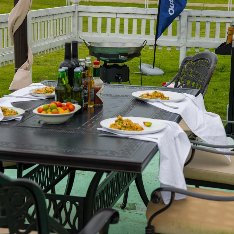Outdoor Cooker with Iron Wok and Propane Burner, 54,000 BTU