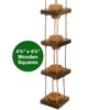 EXCELLO GLOBAL PRODUCTS Rustic 5-Tier Wooden Hanging Planter with Distressed