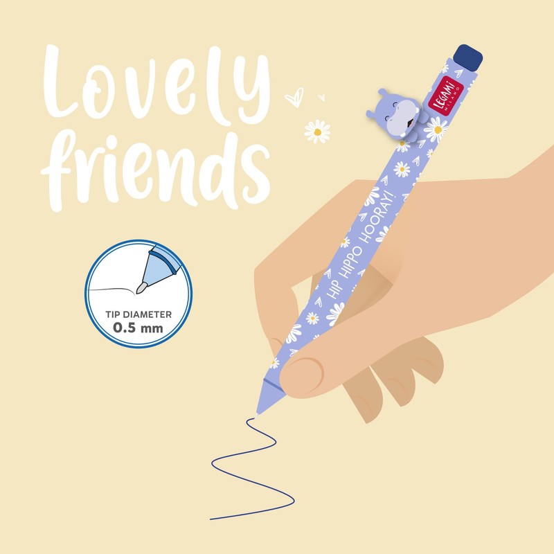LEGAMI - Lovely Friends Hippo Theme Gel Pen - Decorative