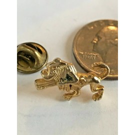 Lions Club INTERNATIONAL Pin Michigan? SAFARI GOLD LION W/ GUN NEW OLD STOCK NOS