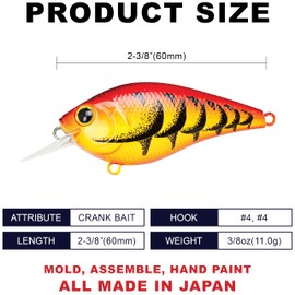 LUCKY CRAFT SKT MR, Squarebill Crank Action Freshwater Lake Bass Fishing Champion Bait (181 Delta Craw)