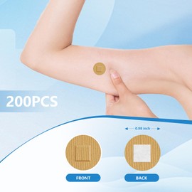 200pcs Adhesive Spot Bandage Flexible Fabric Round Adhesive Bandages 0.87 Inch Diameter Beige Skin Round Bandage for Wound Care and Hides Skin Spots Ideal for Small Incisions