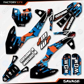 Factory EFX Blue Orange Savage Camo Racing Graphics Kit fits KTM 16-21 Sx50 Sx 50 Decal 2016