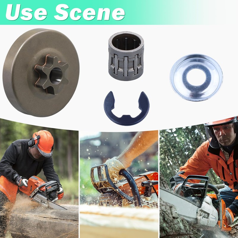 3/8'' 6T Spur Sprocket Clutch Drum Kit for Stihl MS192T