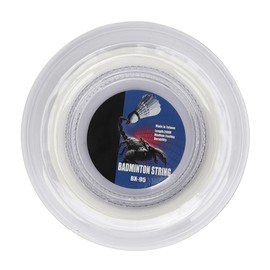 POWERTI Badminton Racquet String High Elasticity Wear Resistant Resin Fibre Replacement Line for Repair White