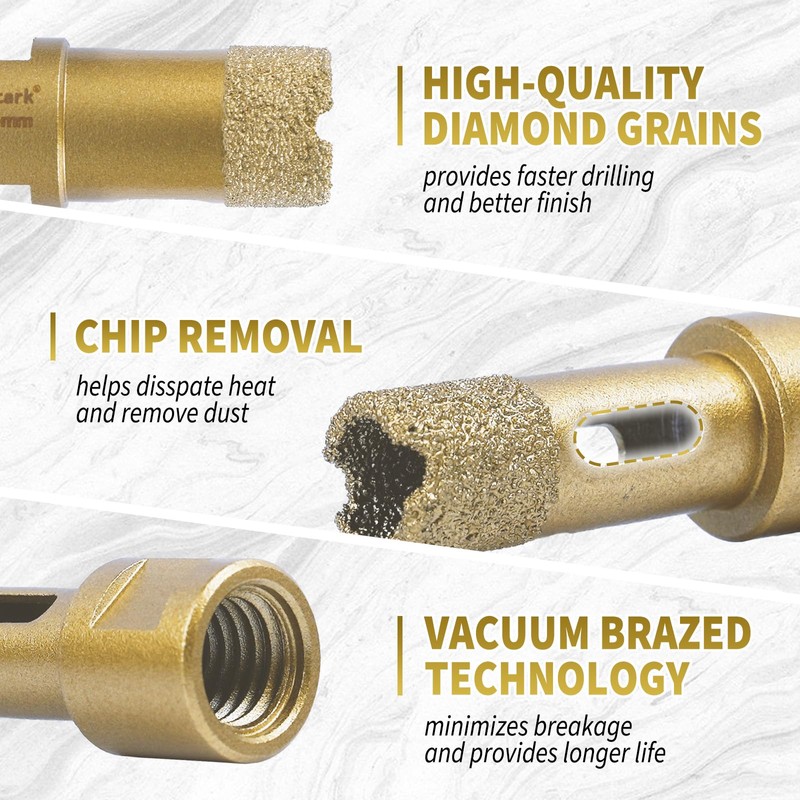 Diamond Core Drill Bits 1-1/8 Inch (28mm) Tile Hole Saws