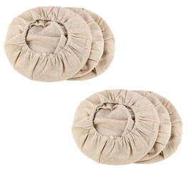 SagaSave 6 Pcs Bread Banneton Proofing Basket Liner Cloth Cover Natural Rattan Baking Dough Baslet Cover Liner Bread Proofing Basket Cloth Liner for Baking Supplies (10 Inch)