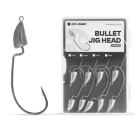 Weedless Darter Swimbait Jig Heads, Bullet Style Weighted EWG Offset Hooks for Texas Rig Fishing 1/4oz