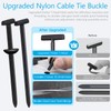 Upgraded Nylon Universal Cable Tie Buckles - Nylon Zip Ties