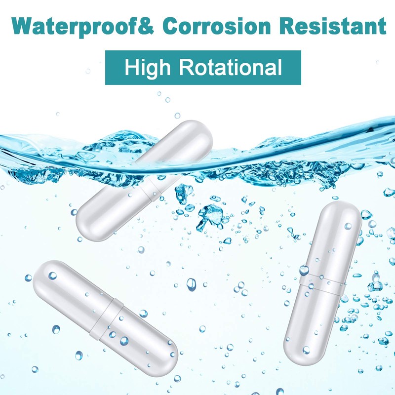 PTFE Magnetic Stirrer Mixer Stirring Rod with Ring Shape White
