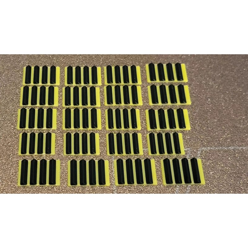 madmax Yellow & Black Armor plates 3d printed. For 1/64