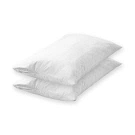 Giovanni Dolcinotti Bed Collection Basic Set of 2 Pillow Cases with Zip, 40 x 60 cm, Anti-Dust Mite and Breathable, Pillowcases for Double Bed, Sofa – 100% Cotton and Made in Italy