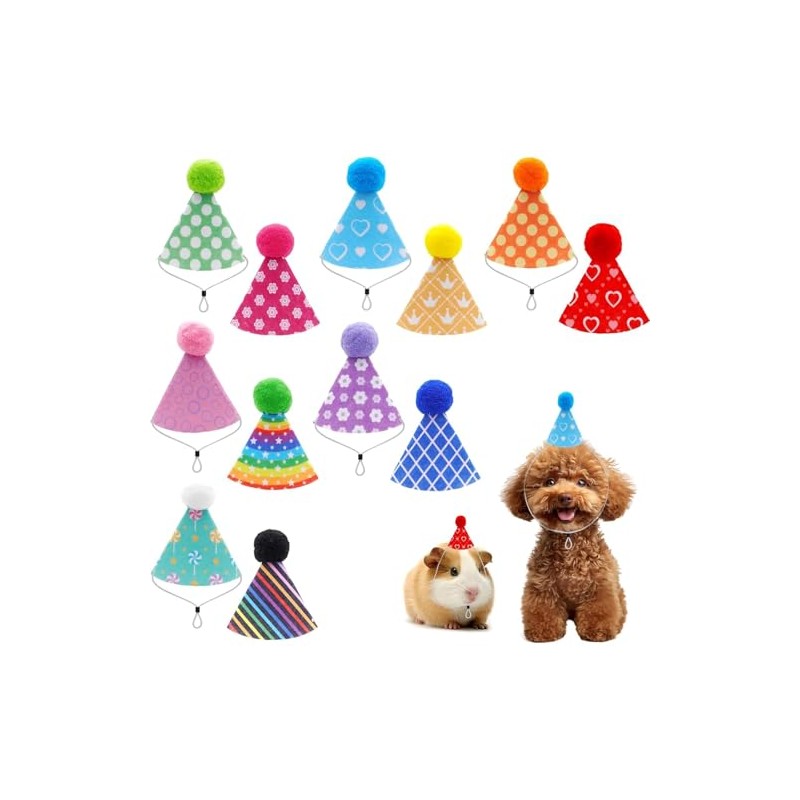 12 Gorros De Cumpleaños, Fiesta Temática, Cumpleaños Perro, Celebración Familiar,
