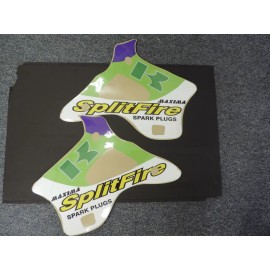 Evolution MX Splitfire Kawasaki KX 125 250 Radiator Shroud Decal Graphics 1994-1998
