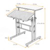 Mobile Standing Desk Stand Up Desk Rolling Desk, DlandHome Stand