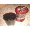 Decorative 10 L Oval Plastic Step Trash Can 13" Tall,